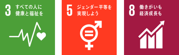 SDGs3,5,8